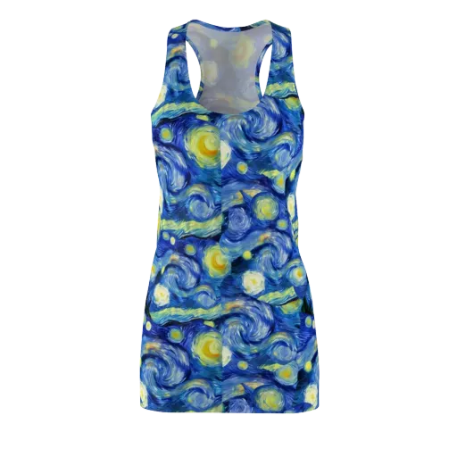 Cosmic Vortex on a Racerback Dress