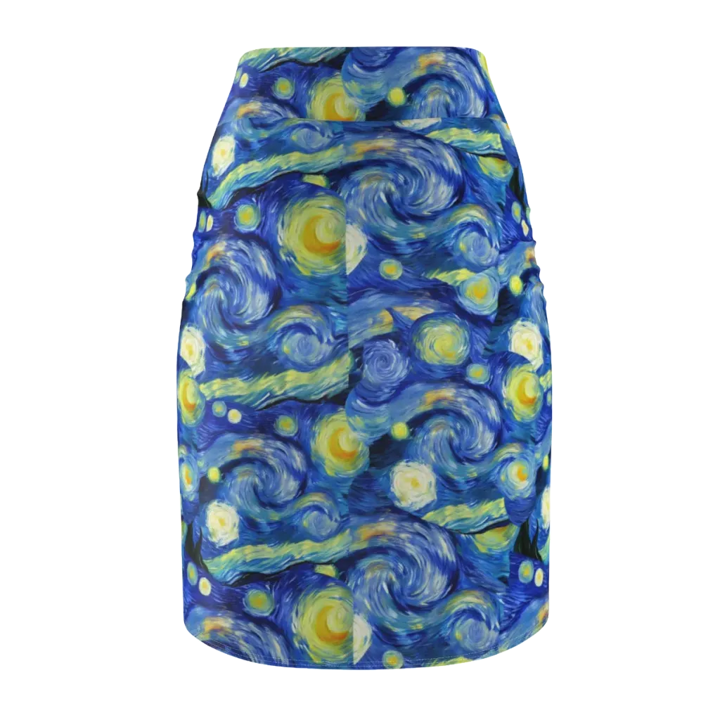 Cosmic Vortex on Pencil Skirt — Back