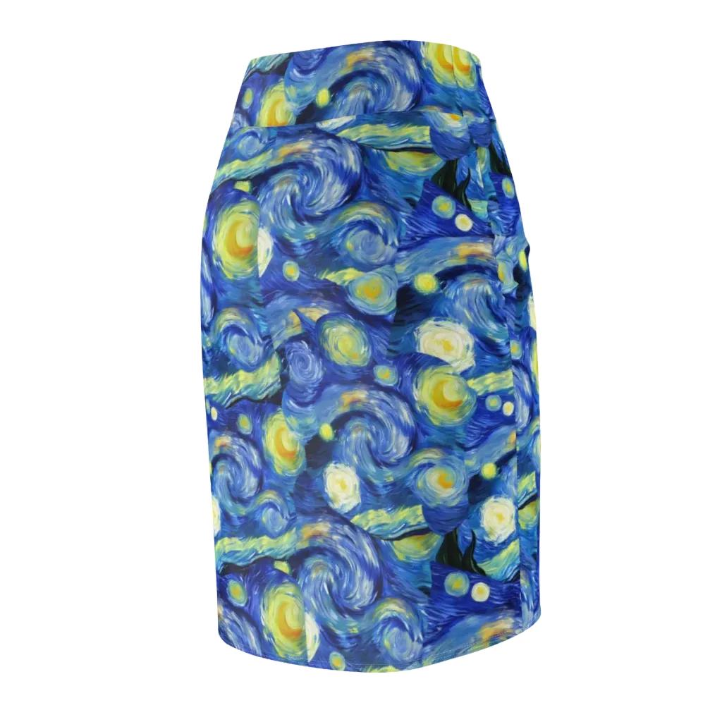 Cosmic Vortex on Pencil Skirt — Back Side
