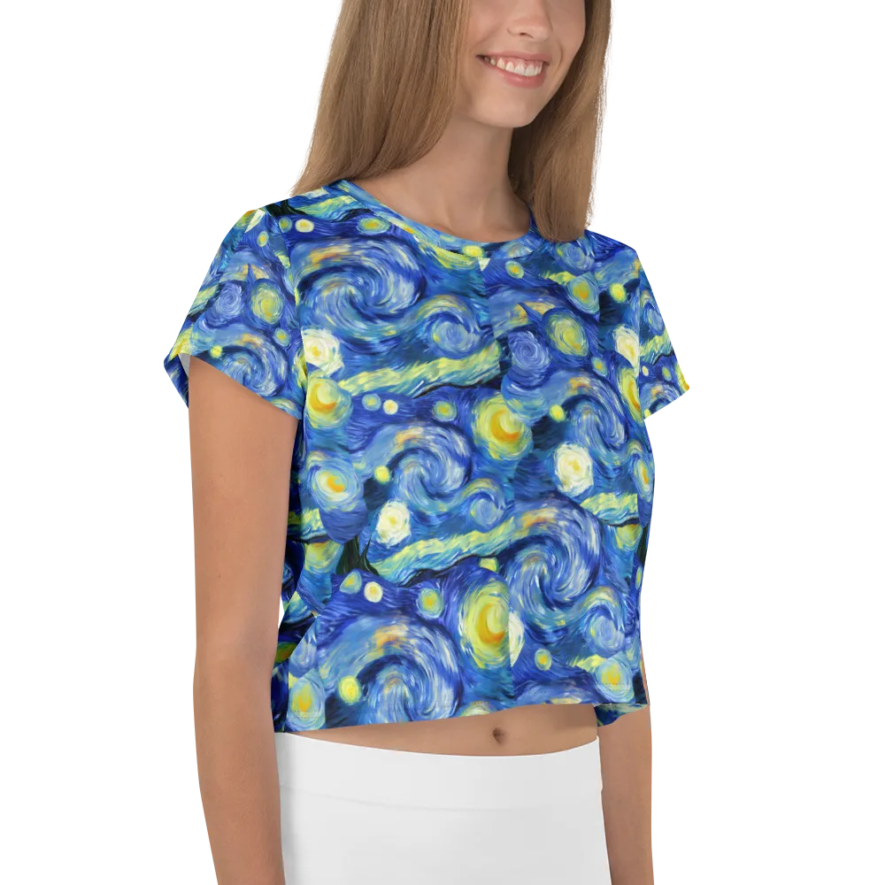 Cosmic Vortex on Crop Tee — Right