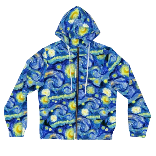 Cosmic Vortex on a Women's Full-Zip Hoodie