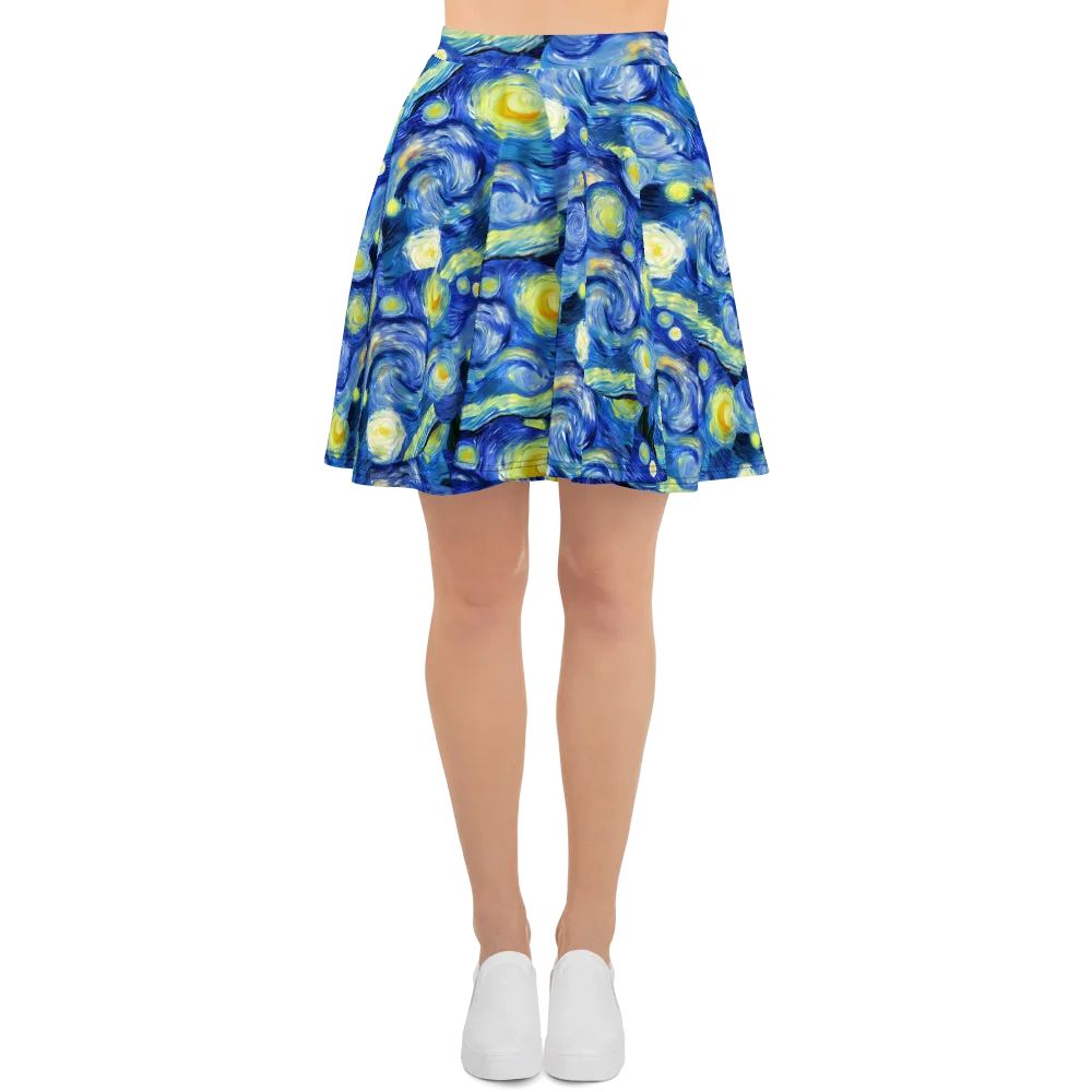 Cosmic Vortex on Skater Skirt — Front