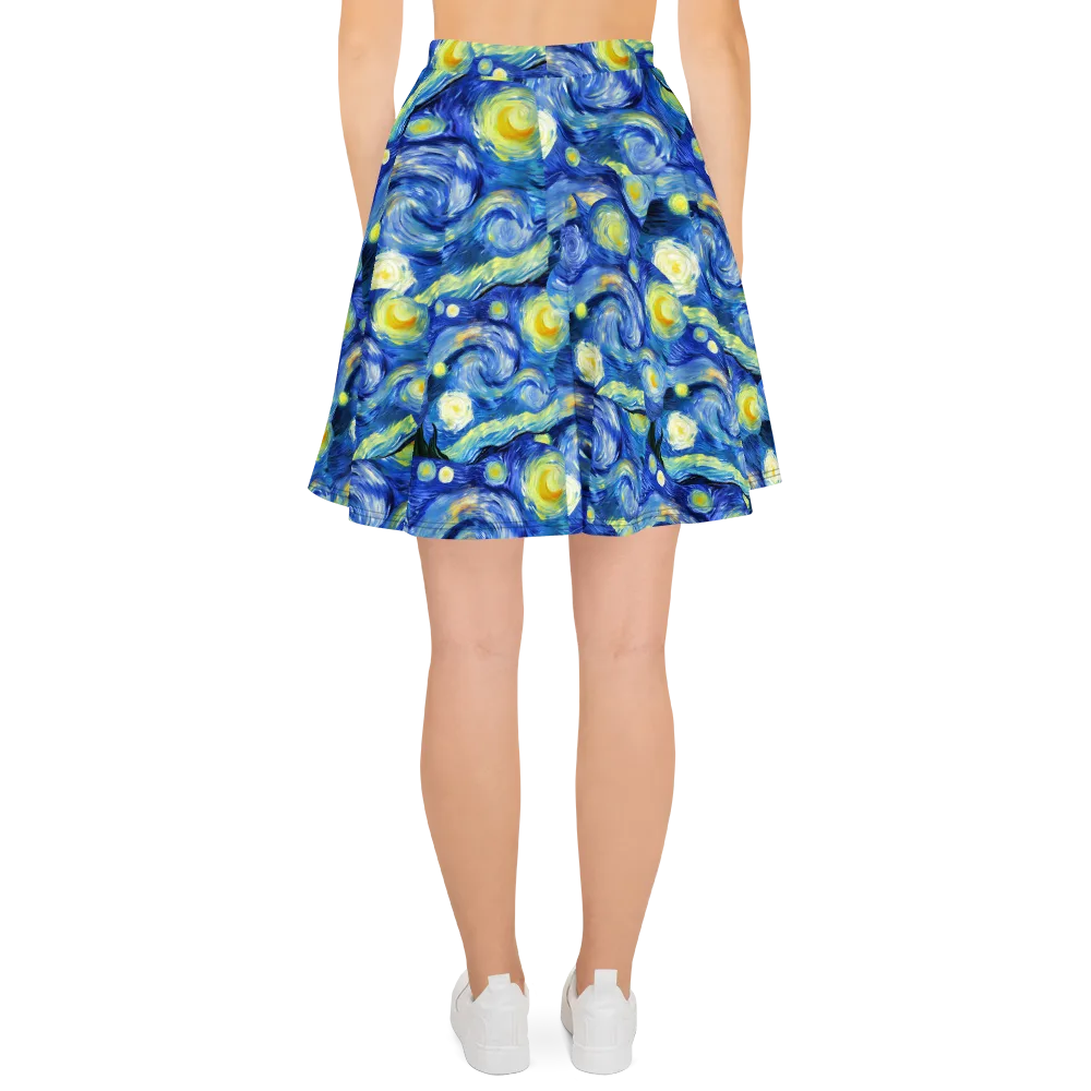 Cosmic Vortex on Skater Skirt — Back