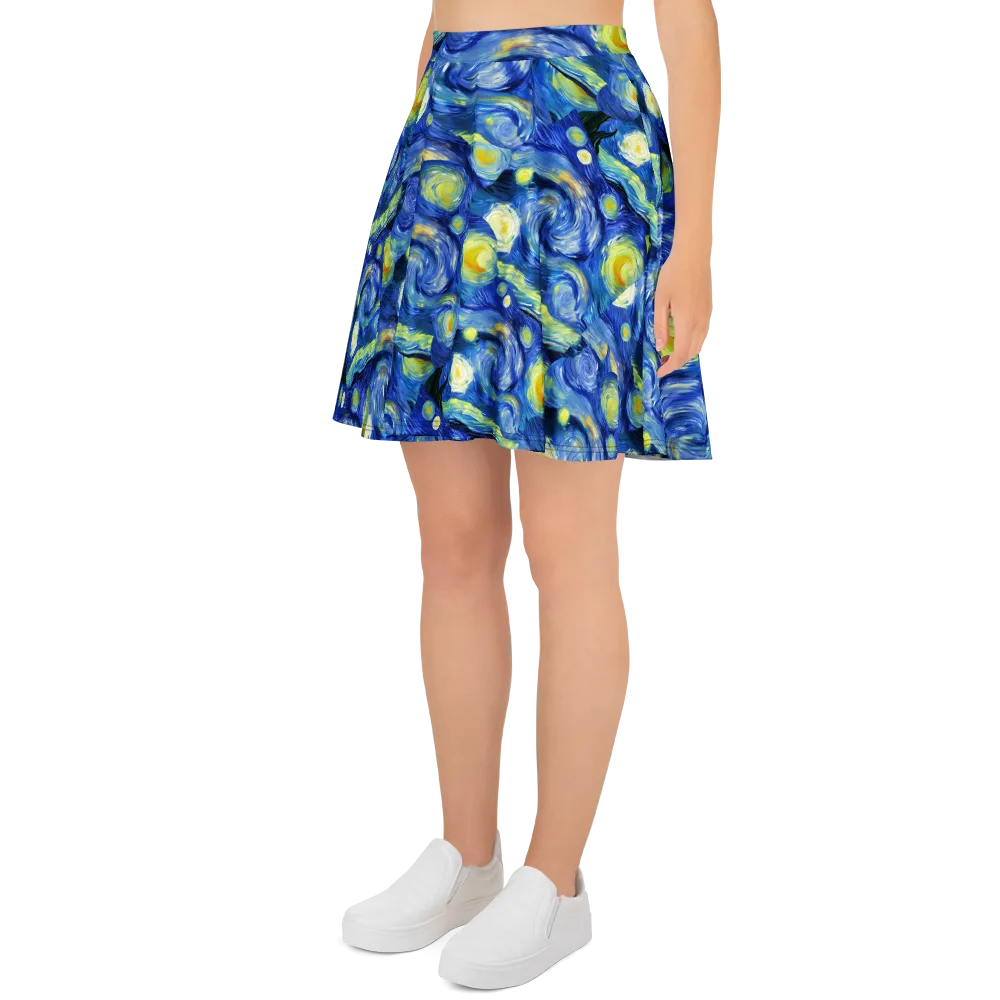 Cosmic Vortex on Skater Skirt — Left