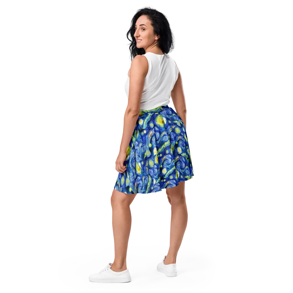 Cosmic Vortex on Skater Skirt — Back