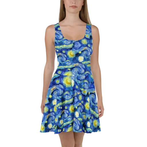 Cosmic Vortex on a Skater Dress