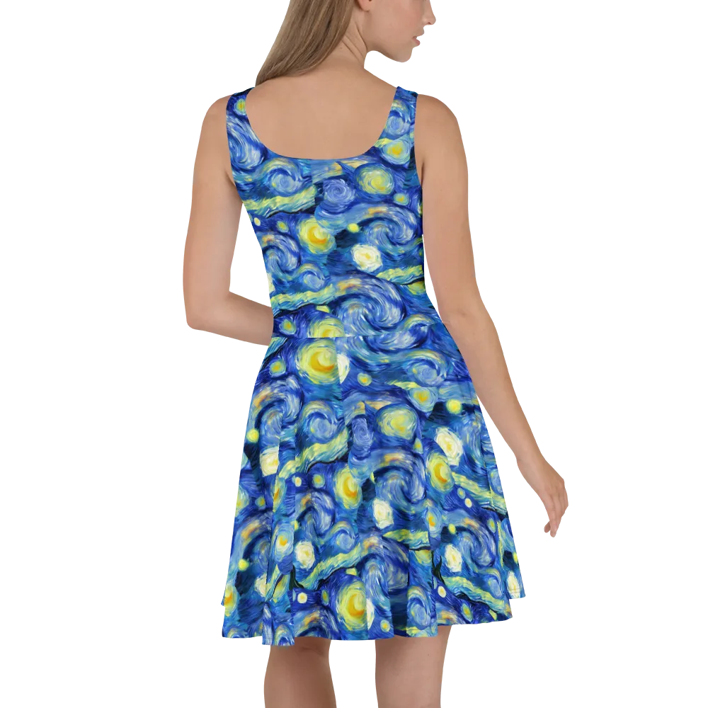 Cosmic Vortex on Skater Dress — Back