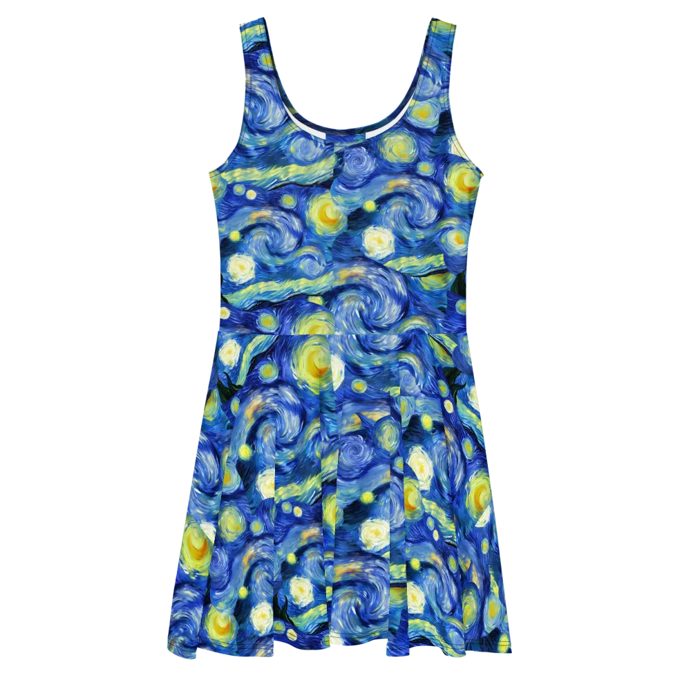 Cosmic Vortex on Skater Dress — Front