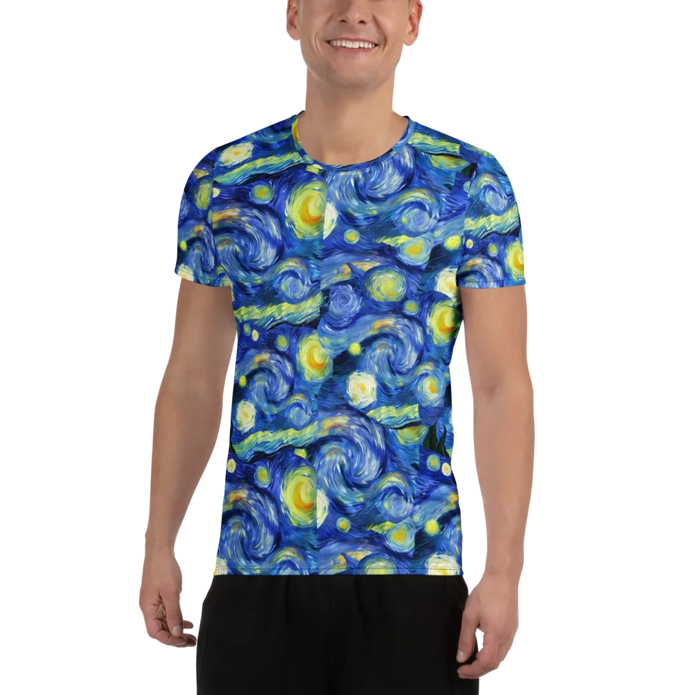 Cosmic Vortex on Men's Athletic T-Shirt — Front