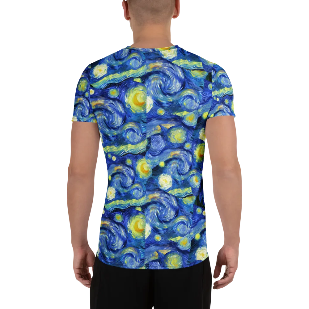 Cosmic Vortex on Men's Athletic T-Shirt — Back