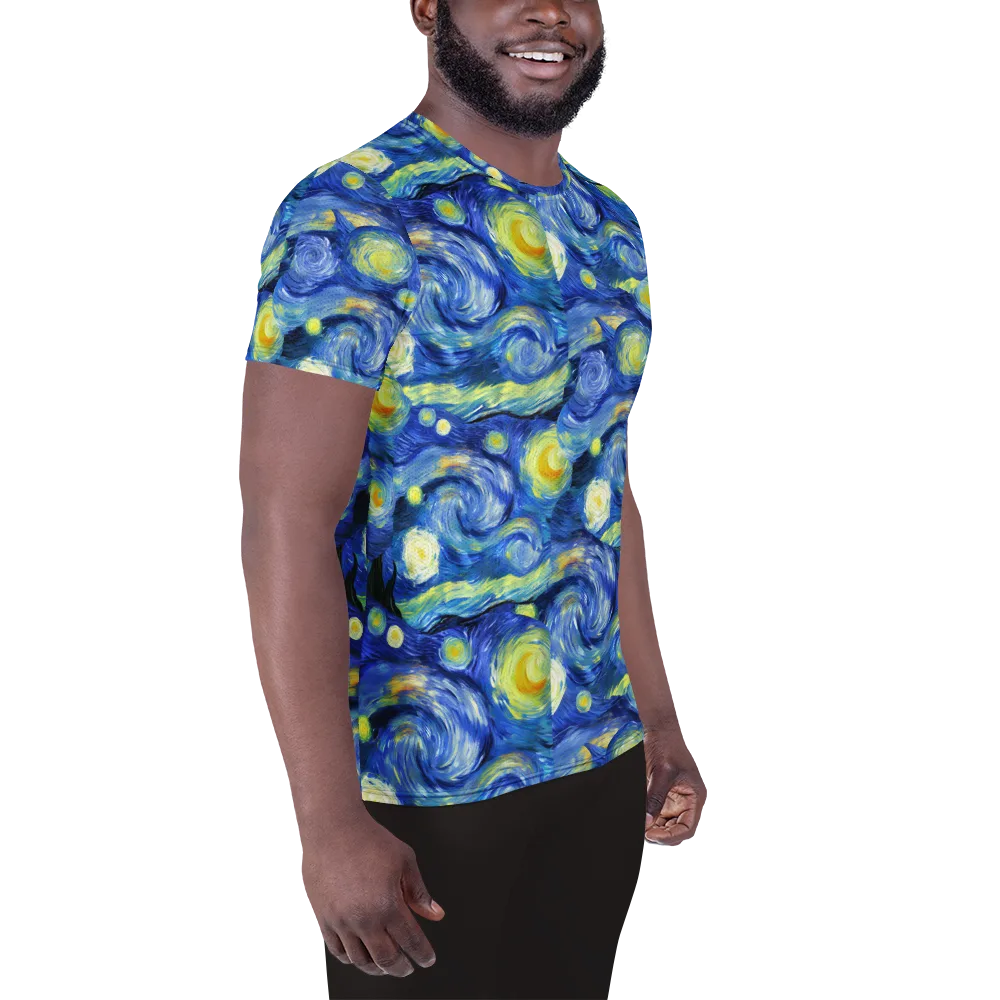 Cosmic Vortex on Men's Athletic T-Shirt — Right