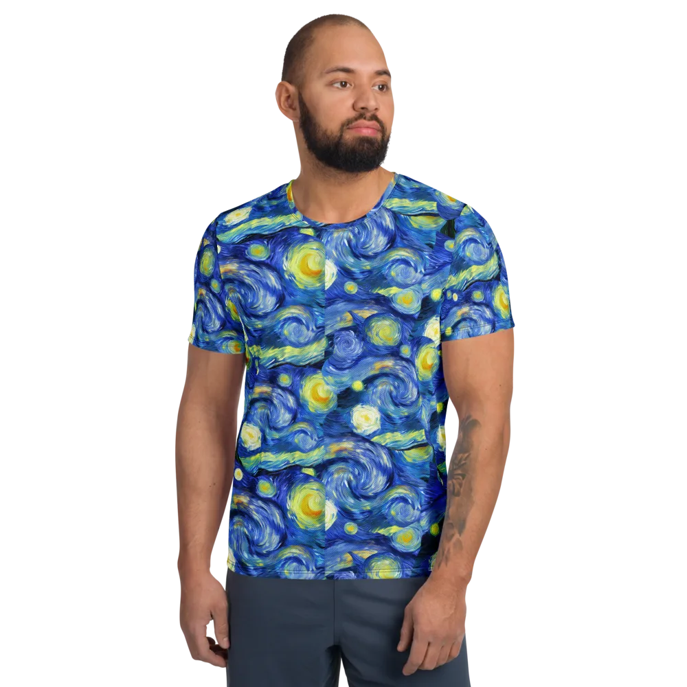 Cosmic Vortex on Men's Athletic T-Shirt — Front