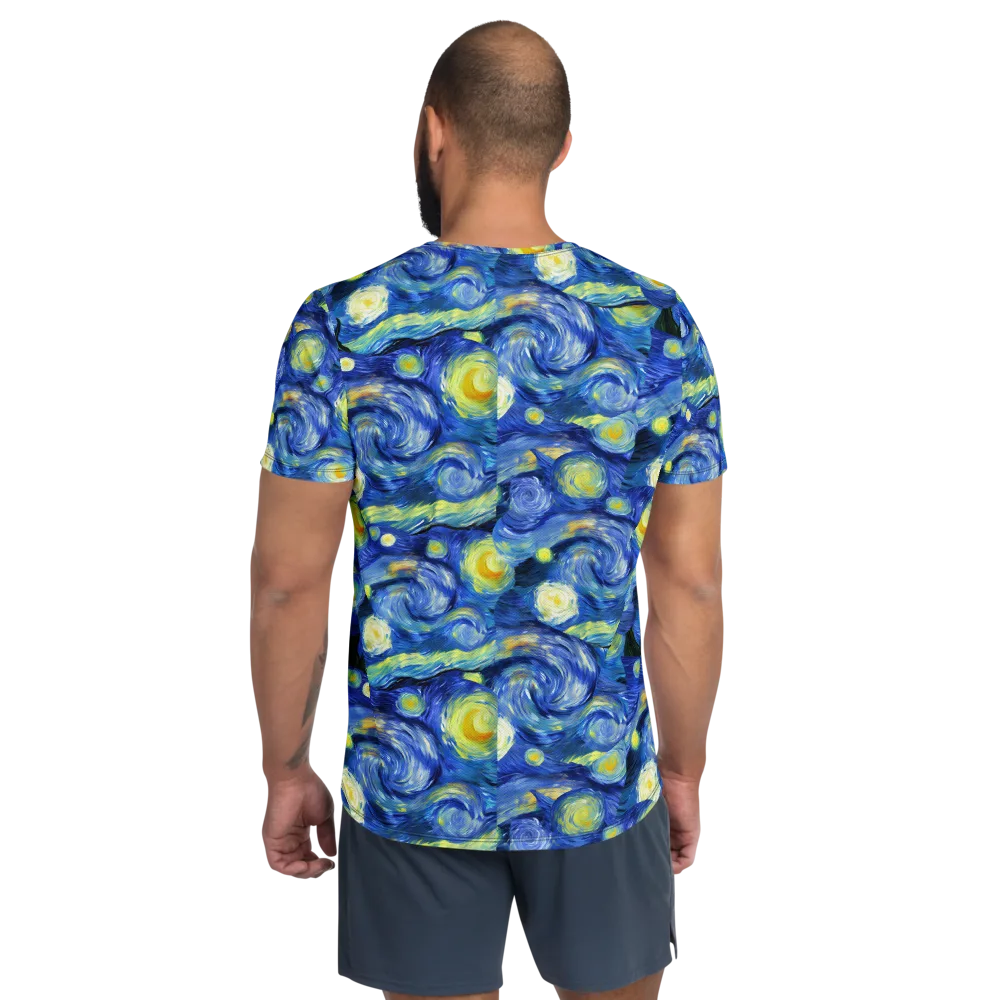 Cosmic Vortex on Men's Athletic T-Shirt — Back