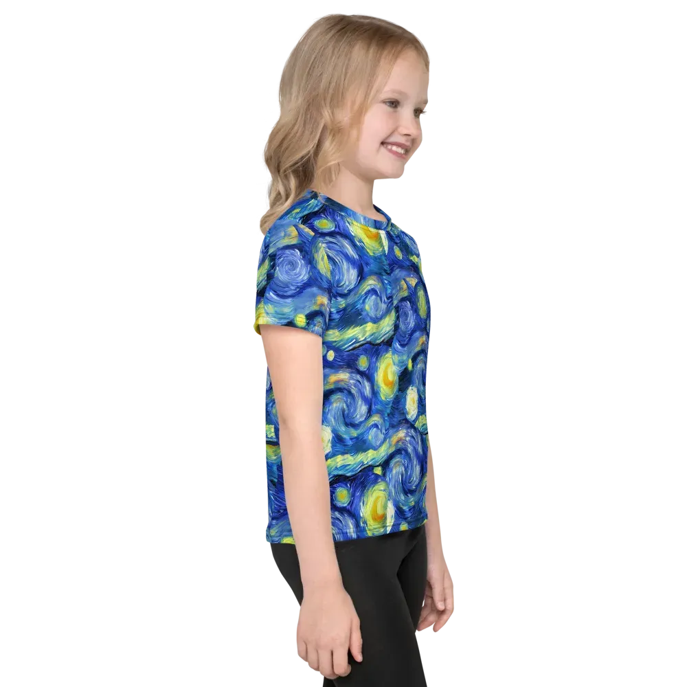 Cosmic Vortex on Kids Crew Neck T-Shirt — Right