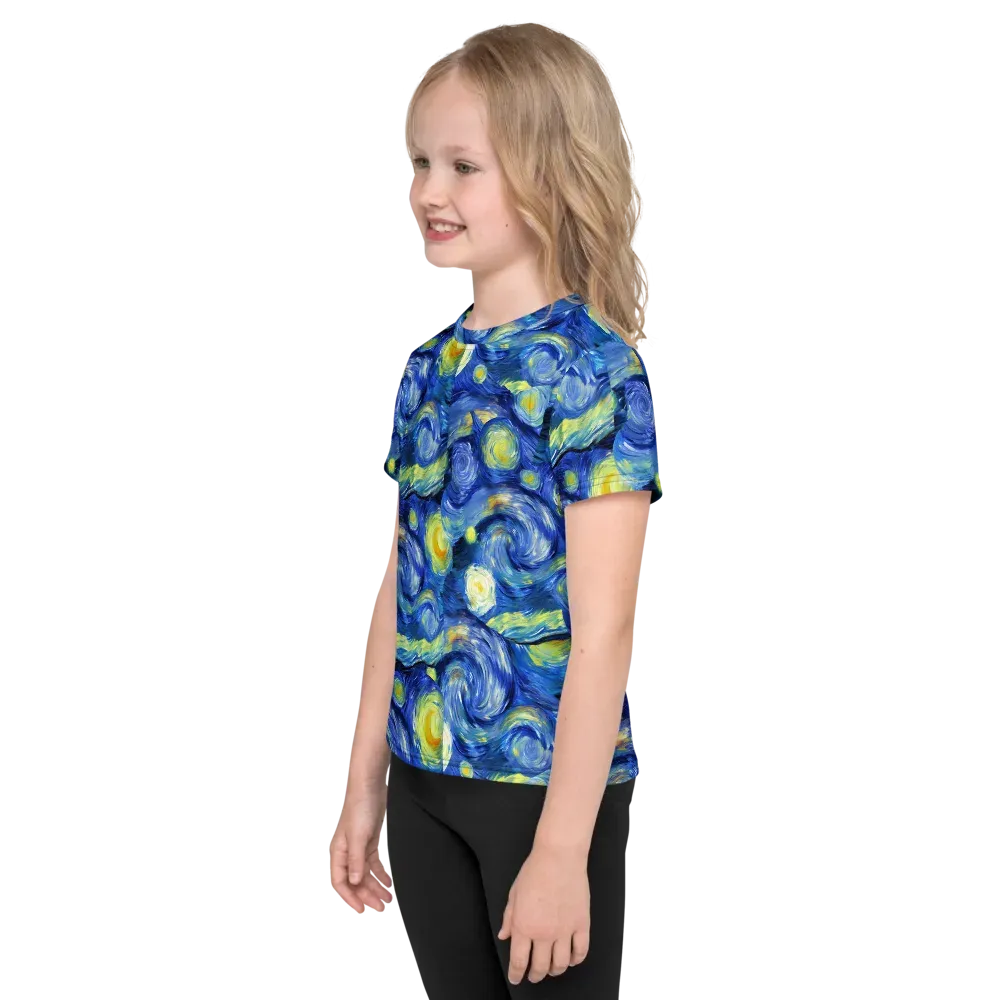 Cosmic Vortex on Kids Crew Neck T-Shirt — Left