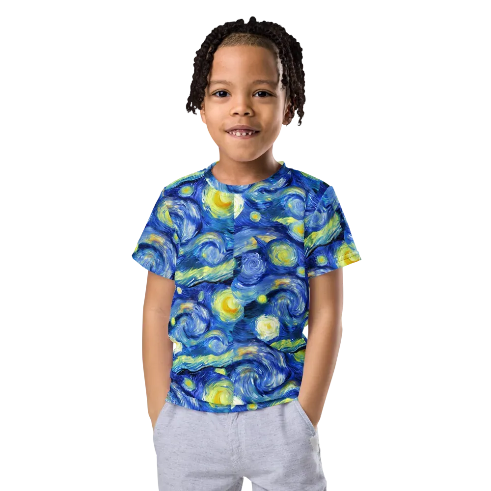 Cosmic Vortex on Kids Crew Neck T-Shirt — Front