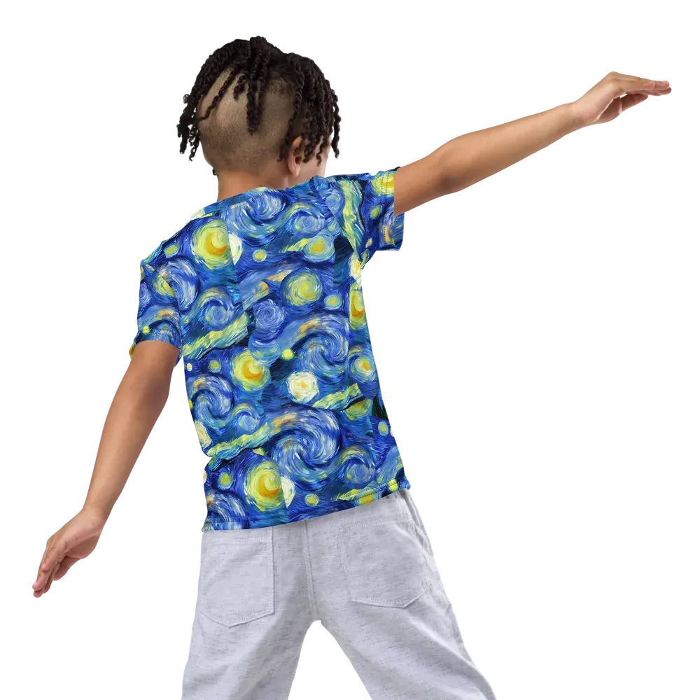 Cosmic Vortex on Kids Crew Neck T-Shirt — Back