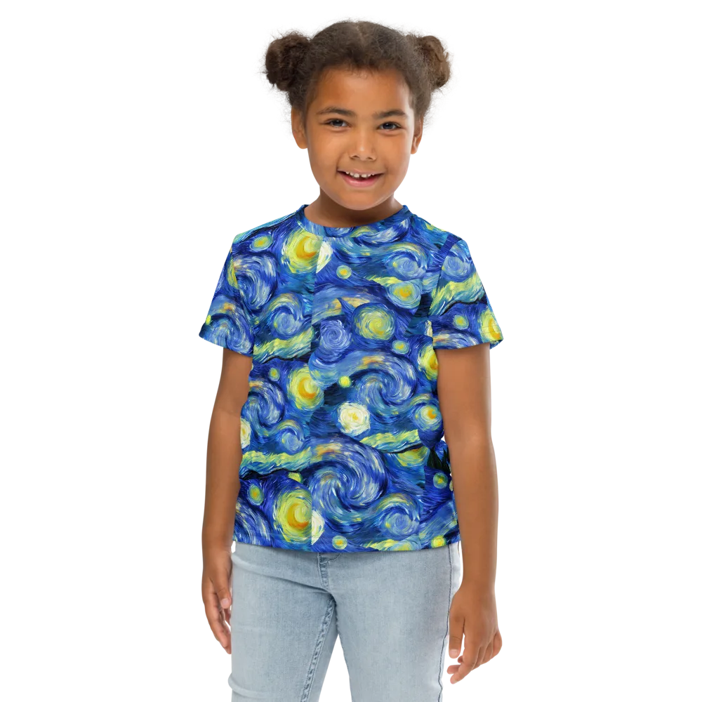 Cosmic Vortex on Kids Crew Neck T-Shirt — Front
