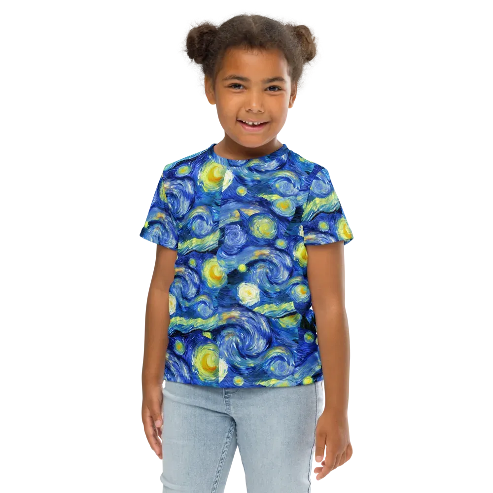 Cosmic Vortex on Kids Crew Neck T-Shirt — Front