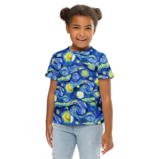 Cosmic Vortex on a Kids Crew Neck T-Shirt