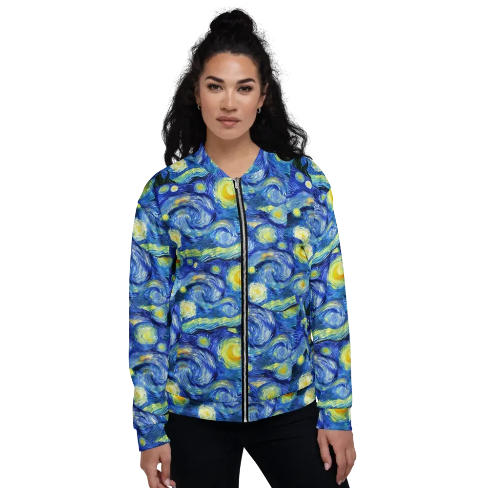 Cosmic Vortex on Bomber Jacket — Front