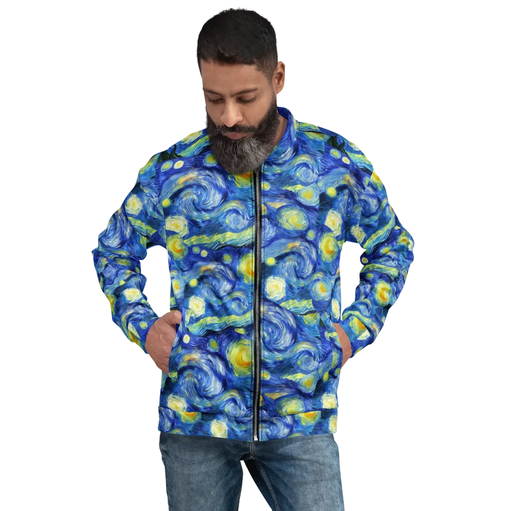Cosmic Vortex on Bomber Jacket — Front
