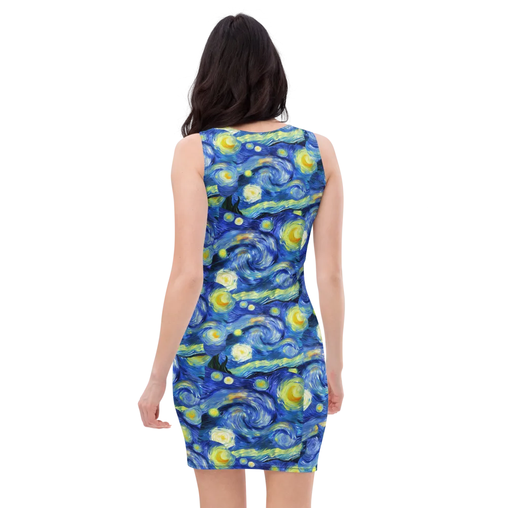 Cosmic Vortex on Bodycon Dress — Back