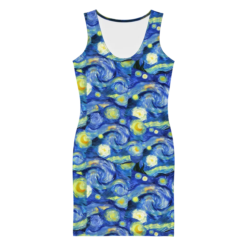 Cosmic Vortex on Bodycon Dress — Front