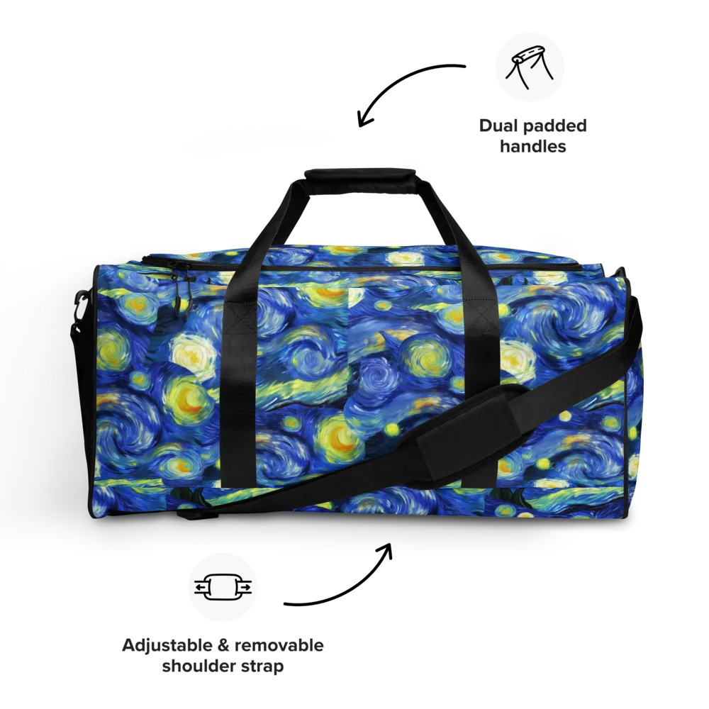 Cosmic Vortex on Duffle Bag — Front
