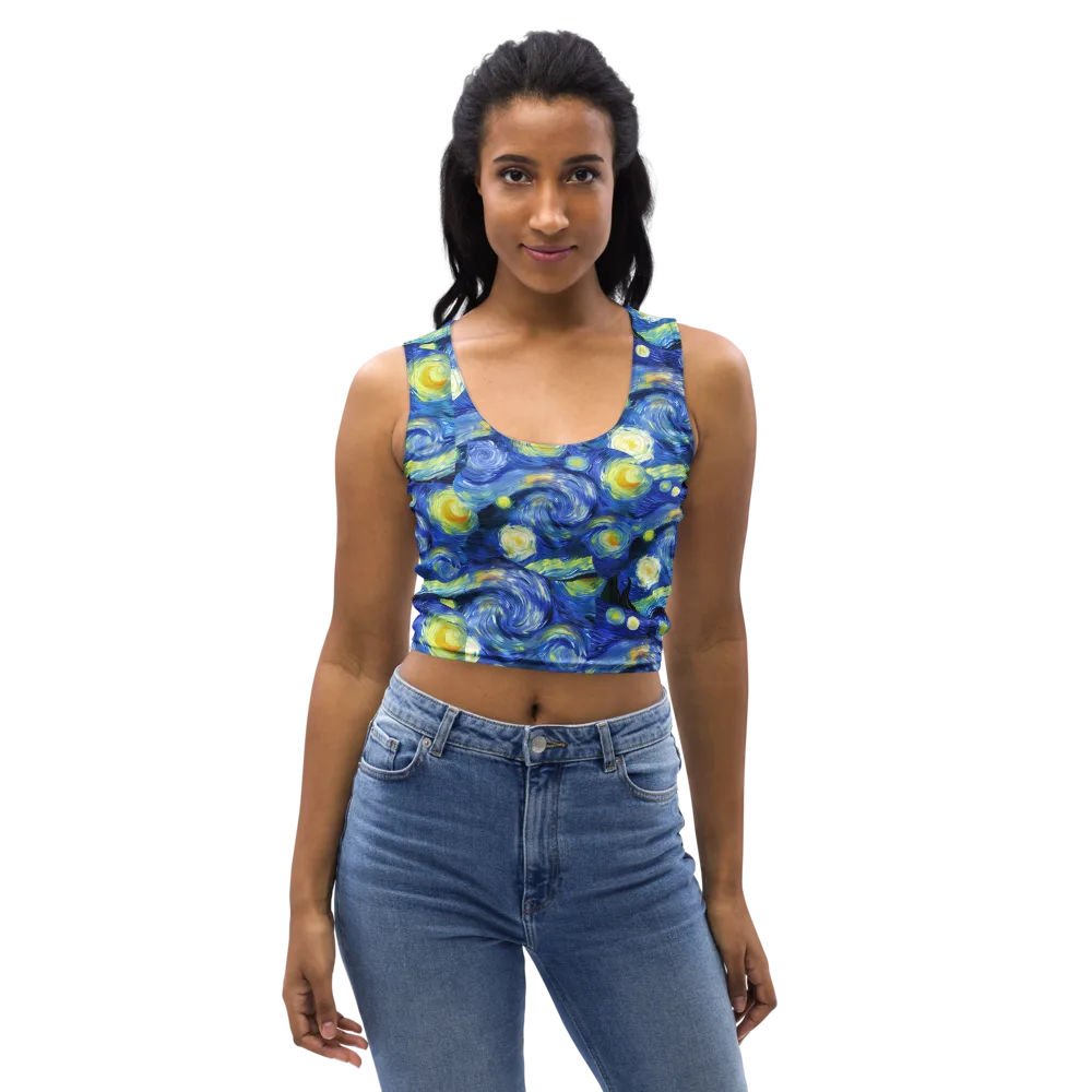 Cosmic Vortex on Crop Top — Front