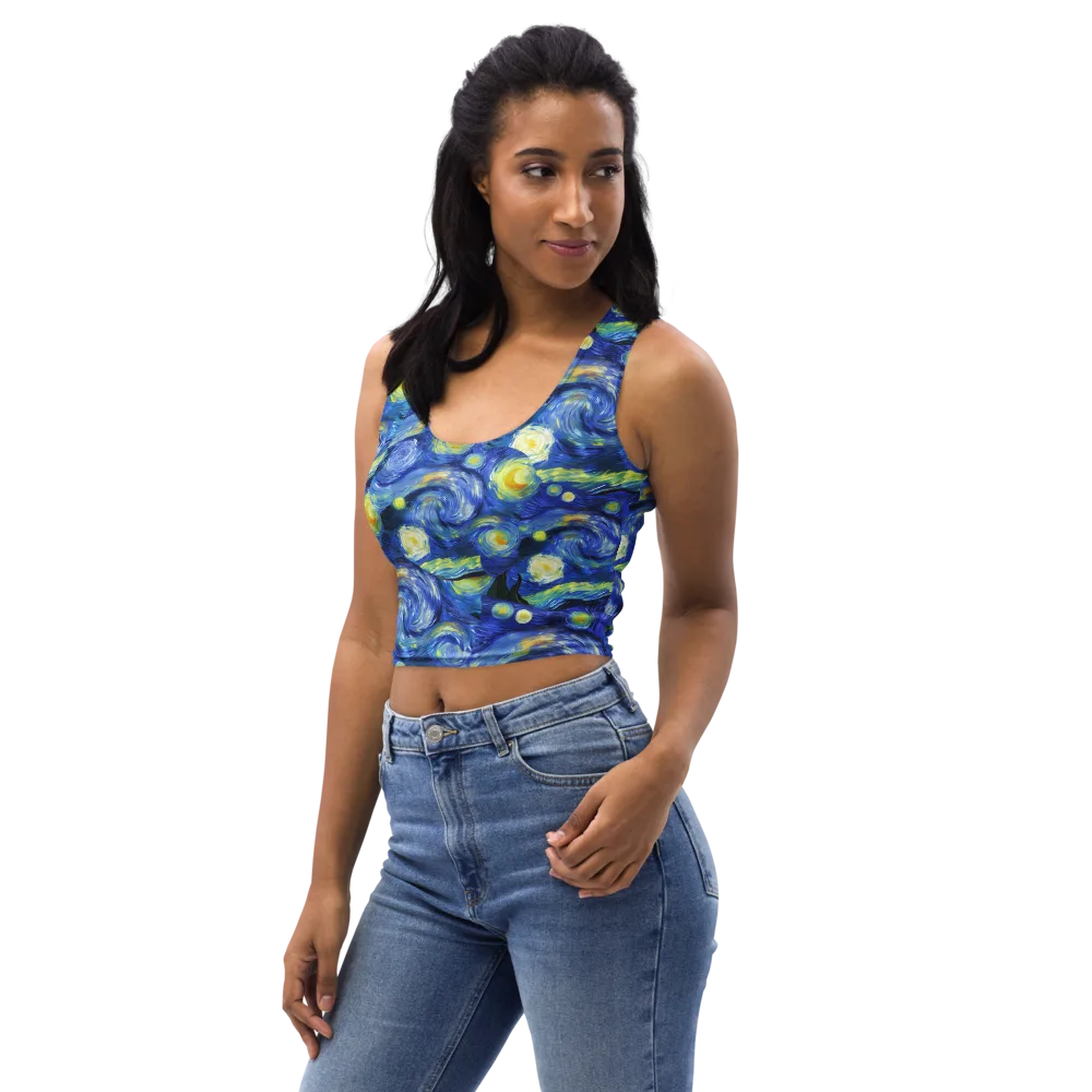 Cosmic Vortex on Crop Top — Left Front