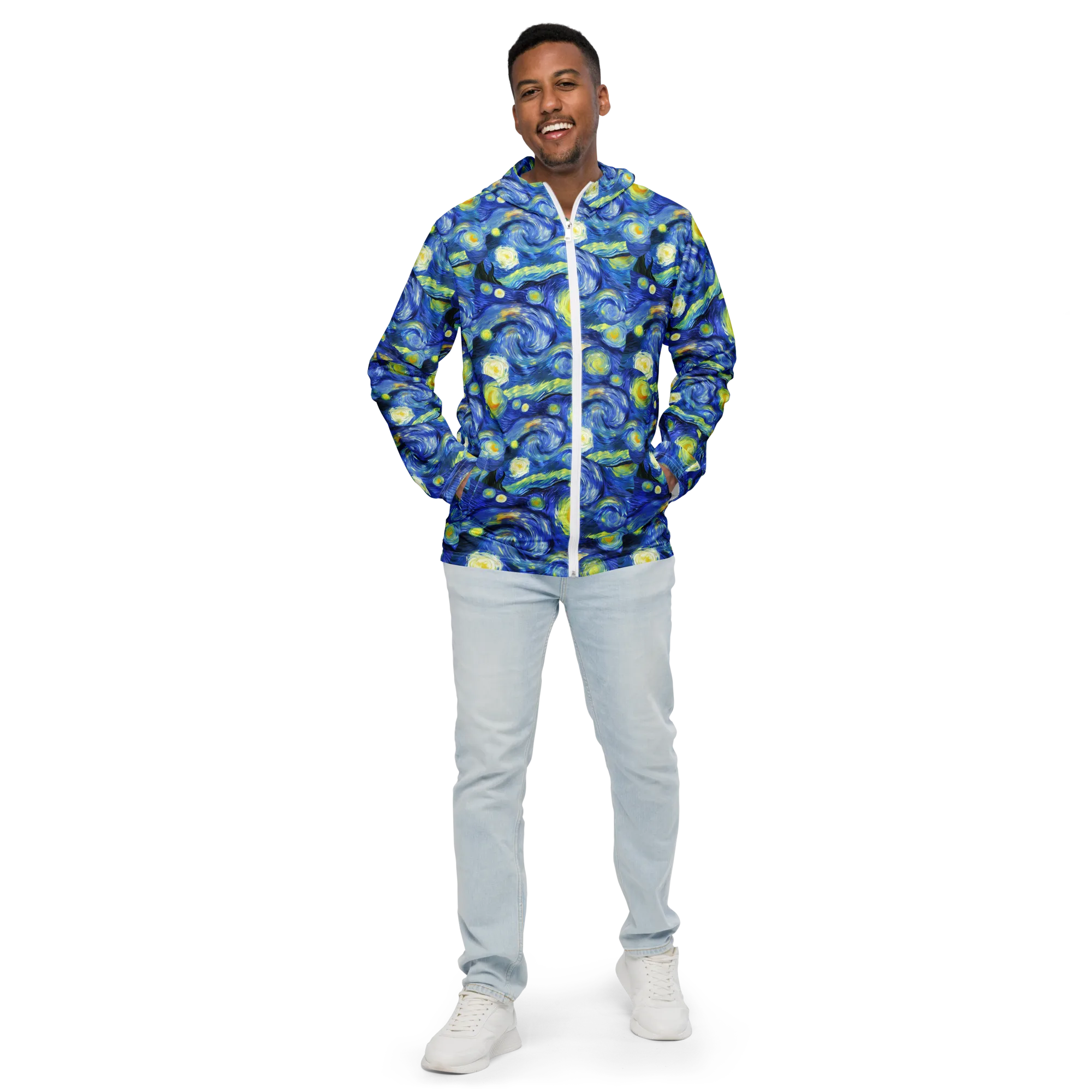 Cosmic Vortex on Men's Windbreaker — Front