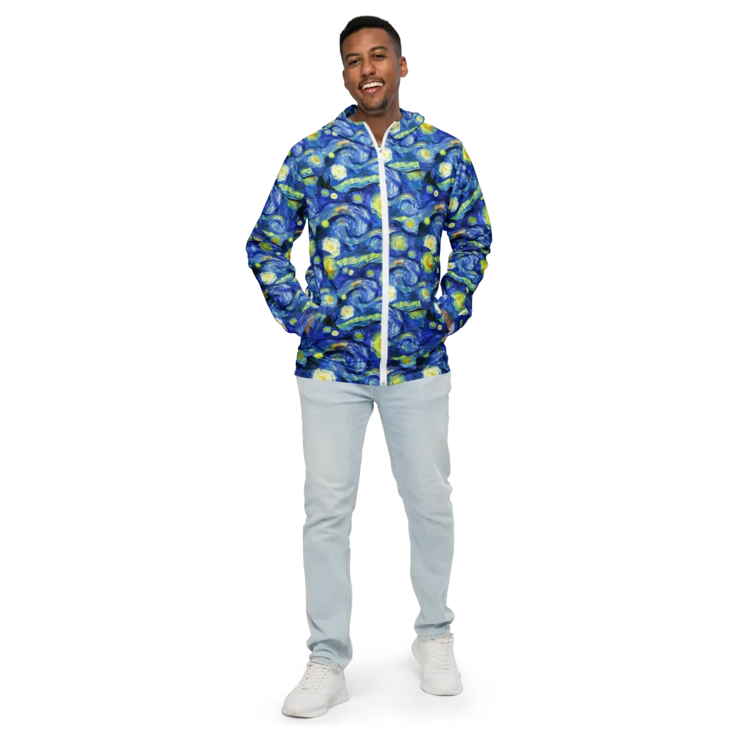 Cosmic Vortex on Men's Windbreaker — Front