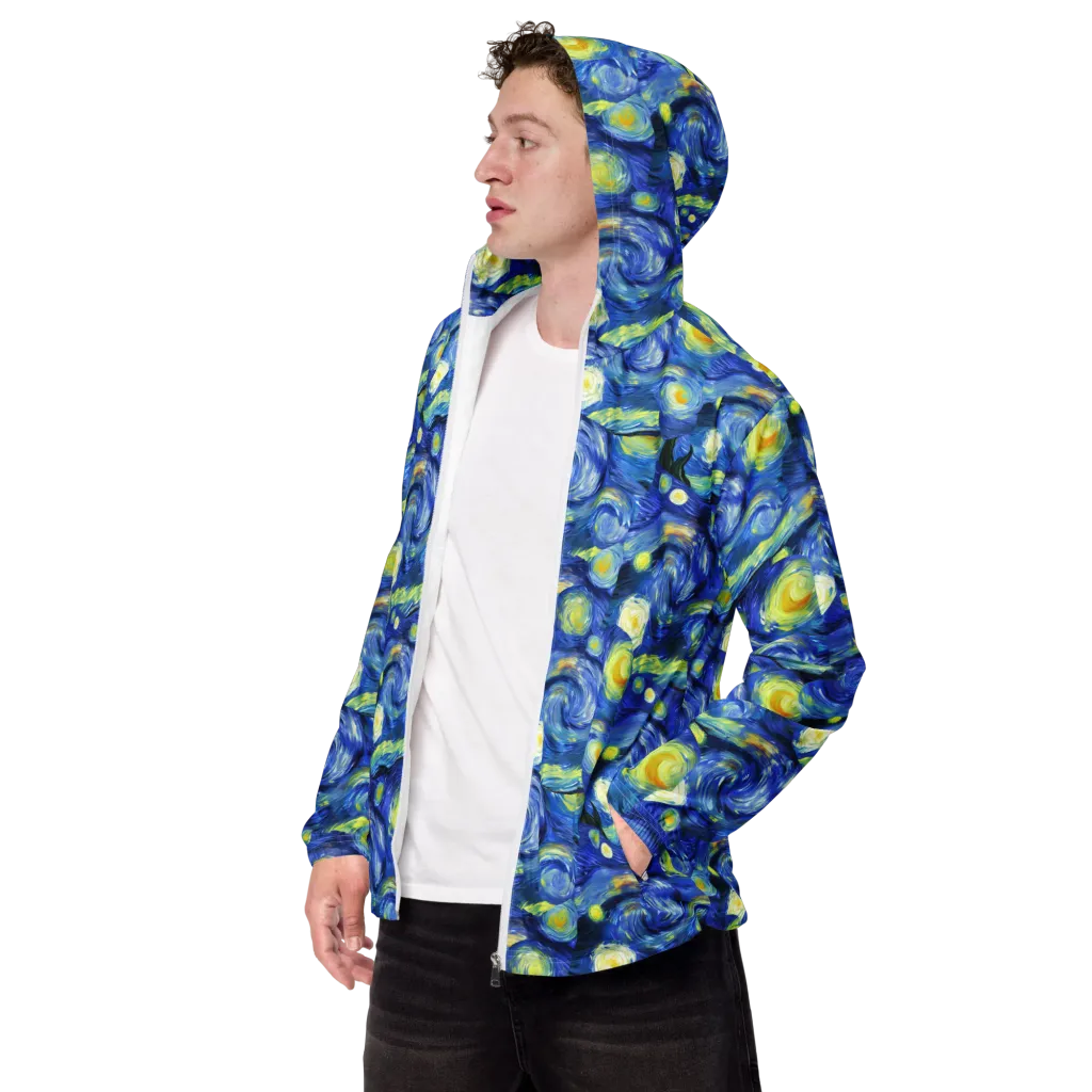 Cosmic Vortex on Men's Windbreaker — Left Front