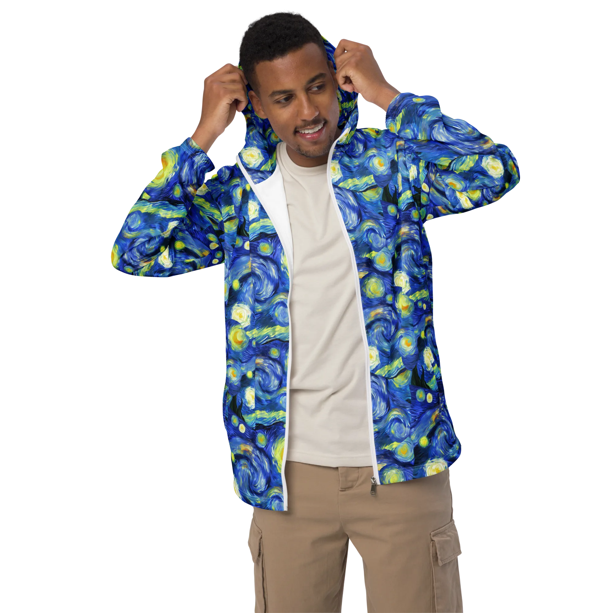 Cosmic Vortex on Men's Windbreaker — Front