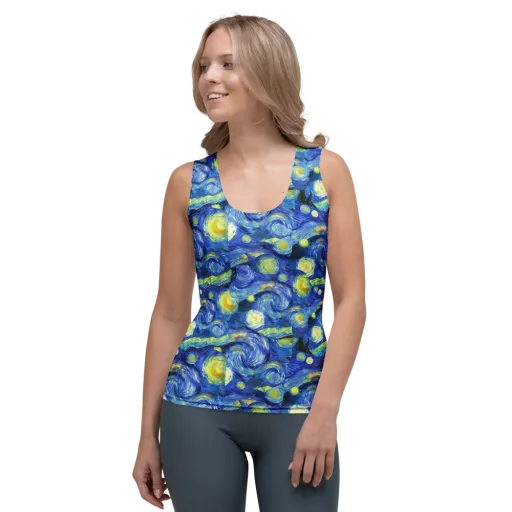 Cosmic Vortex on a Women's Tank Top