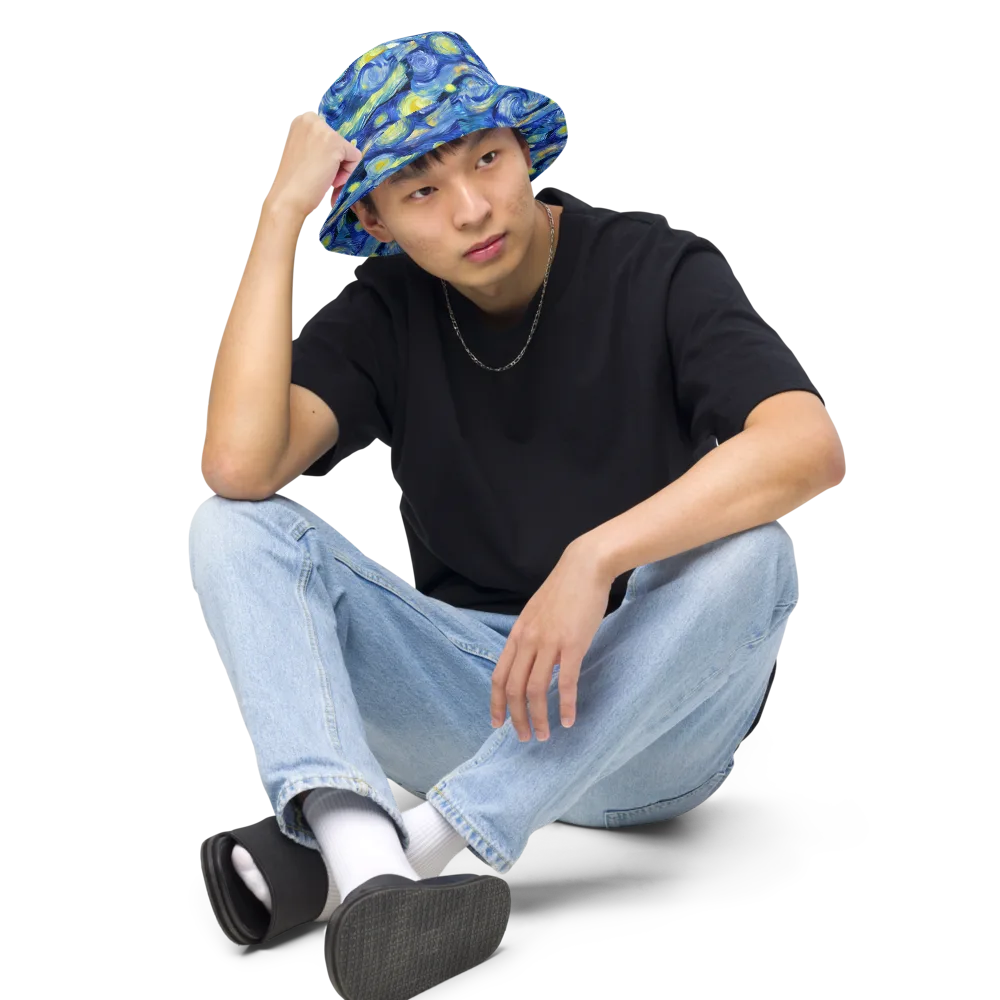Cosmic Vortex on Reversible Bucket Hat — Front 2 Inside