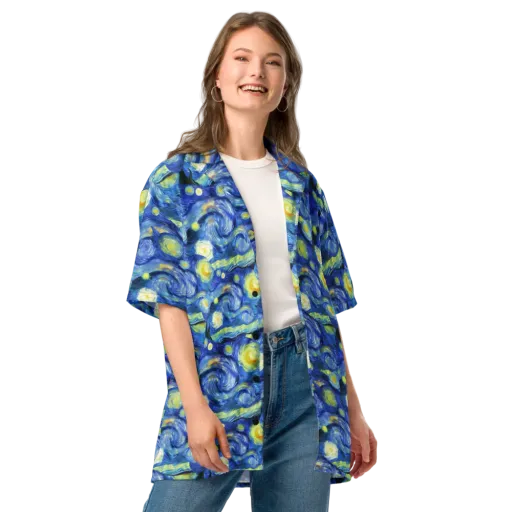 Cosmic Vortex on a Button Shirt