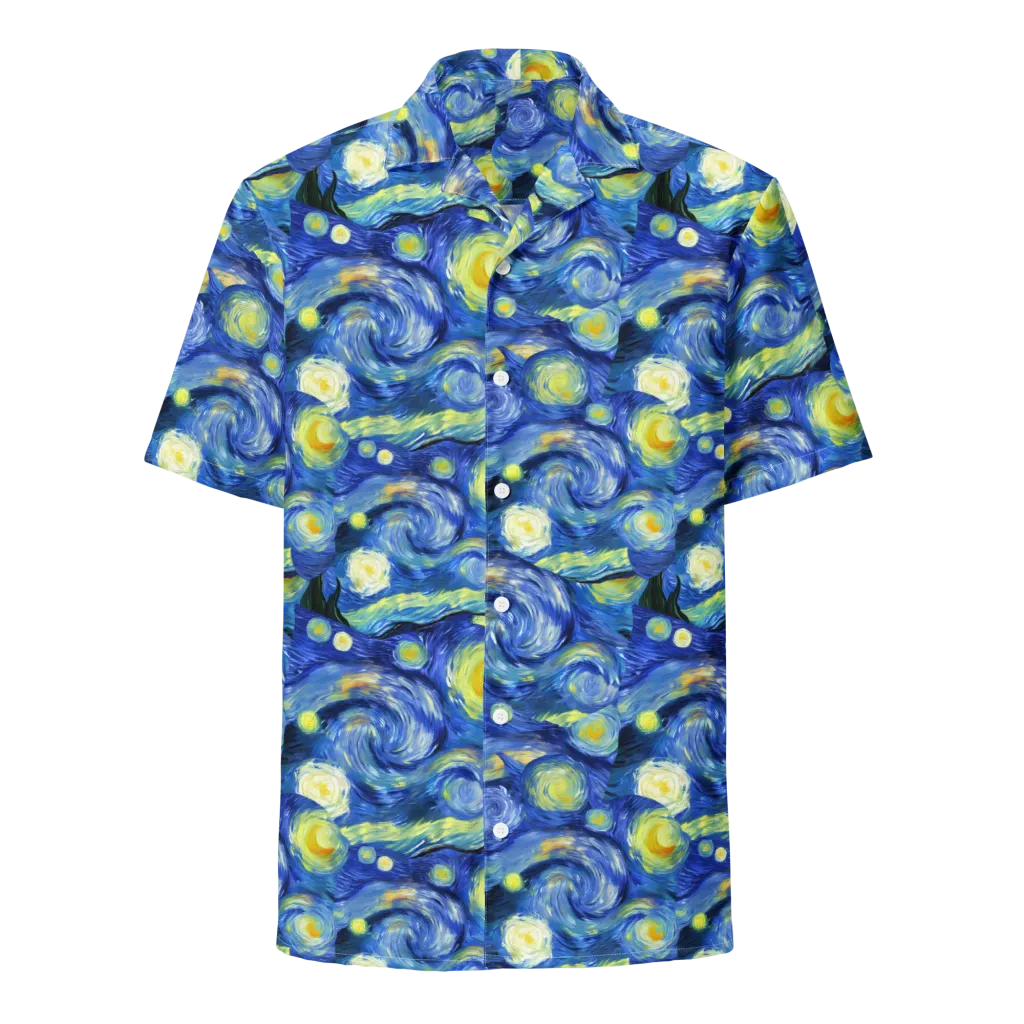 Cosmic Vortex on Button Shirt — Front