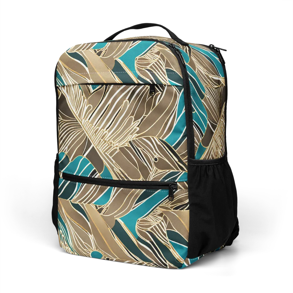 Gilded Frond on Utility Backpack — Left Front
