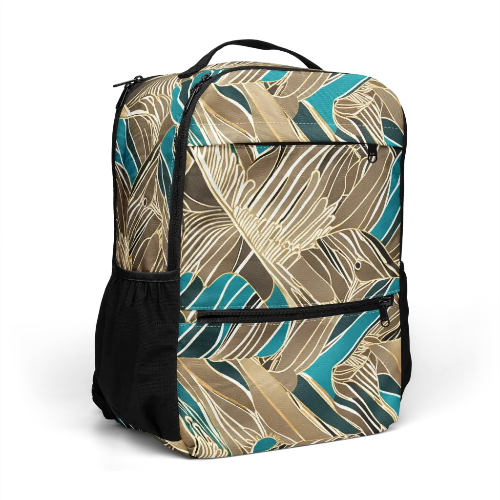 Gilded Frond on Utility Backpack — Right Front