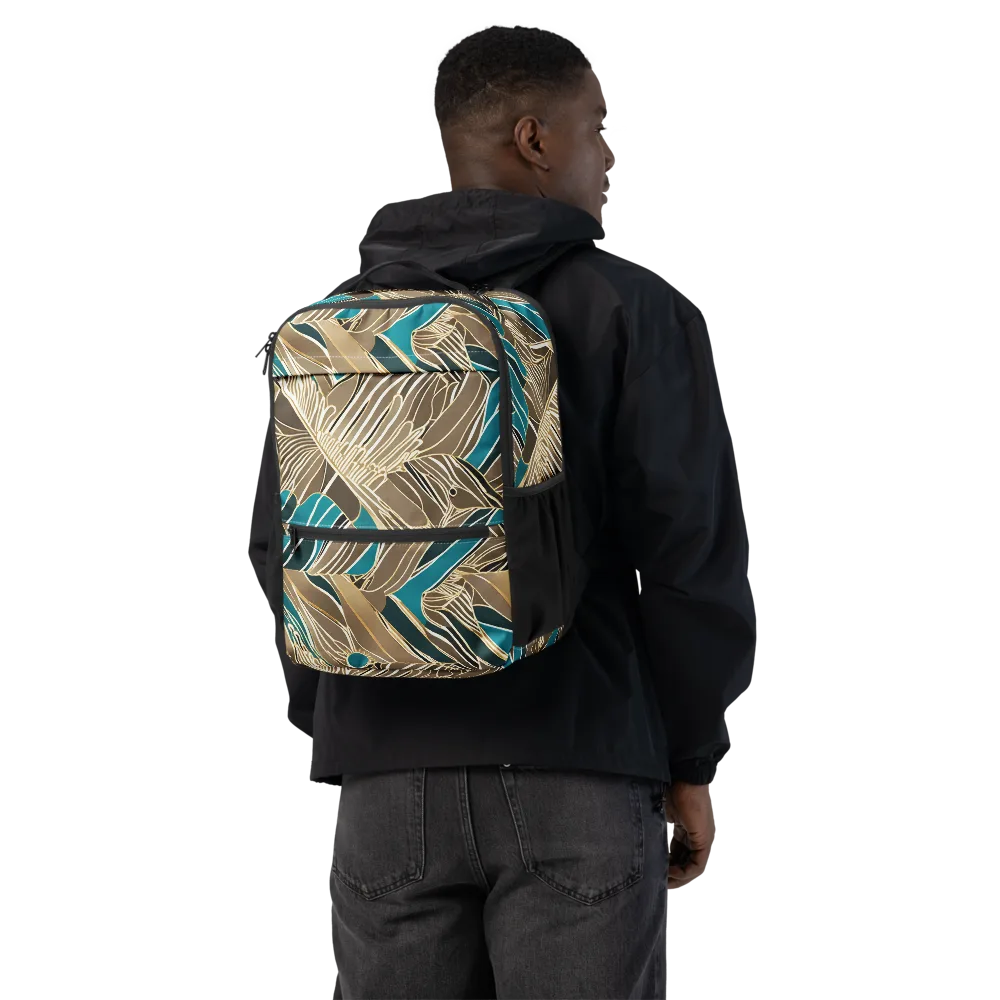 Gilded Frond on Utility Backpack — Back