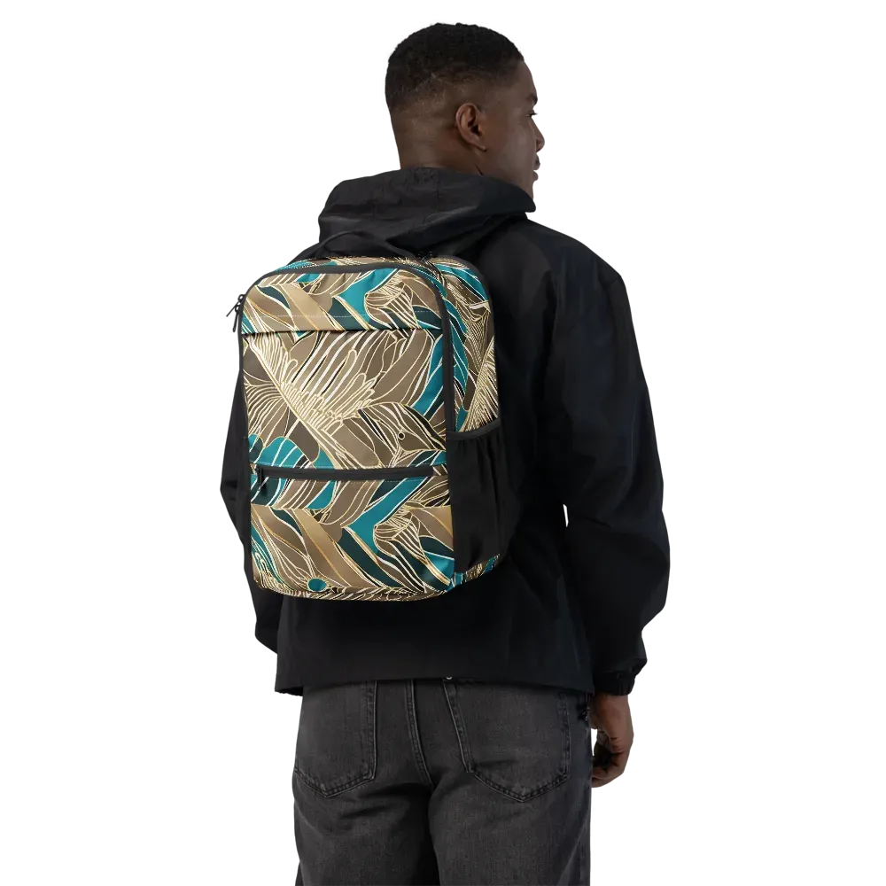Gilded Frond on Utility Backpack — Back