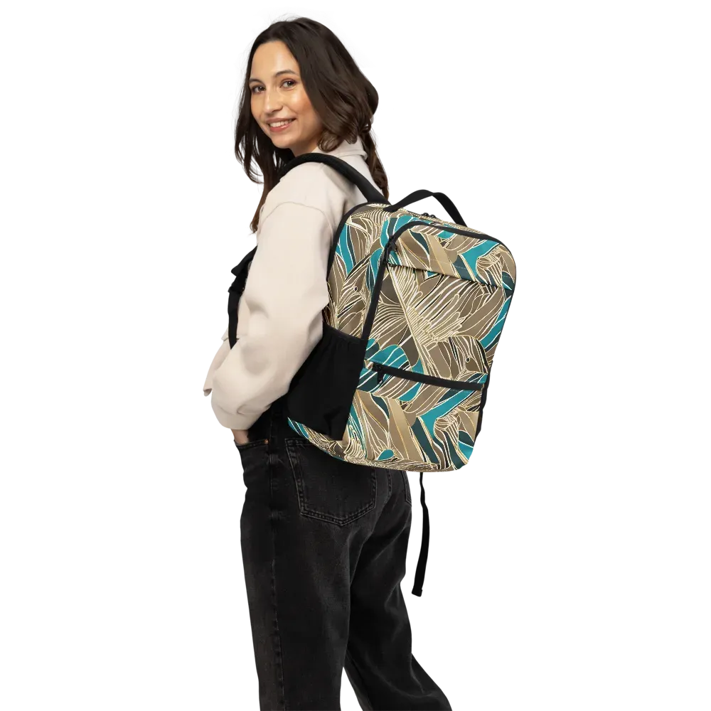 Gilded Frond on Utility Backpack — Back