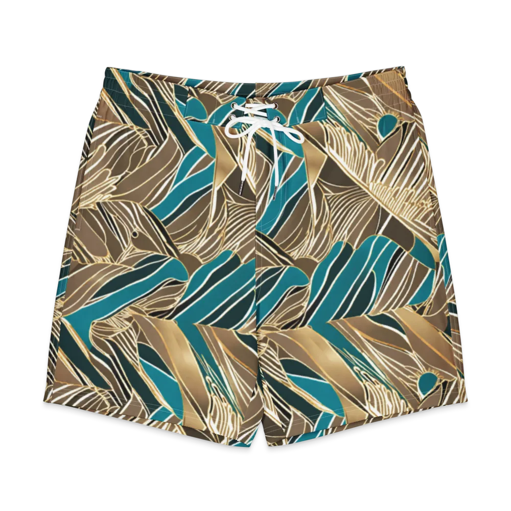 Gilded Frond on Men's Board Shorts — Front