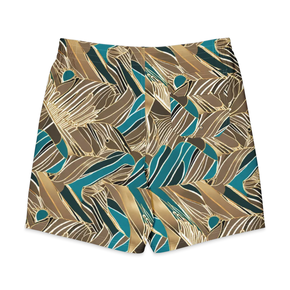 Gilded Frond on Men's Board Shorts — Back