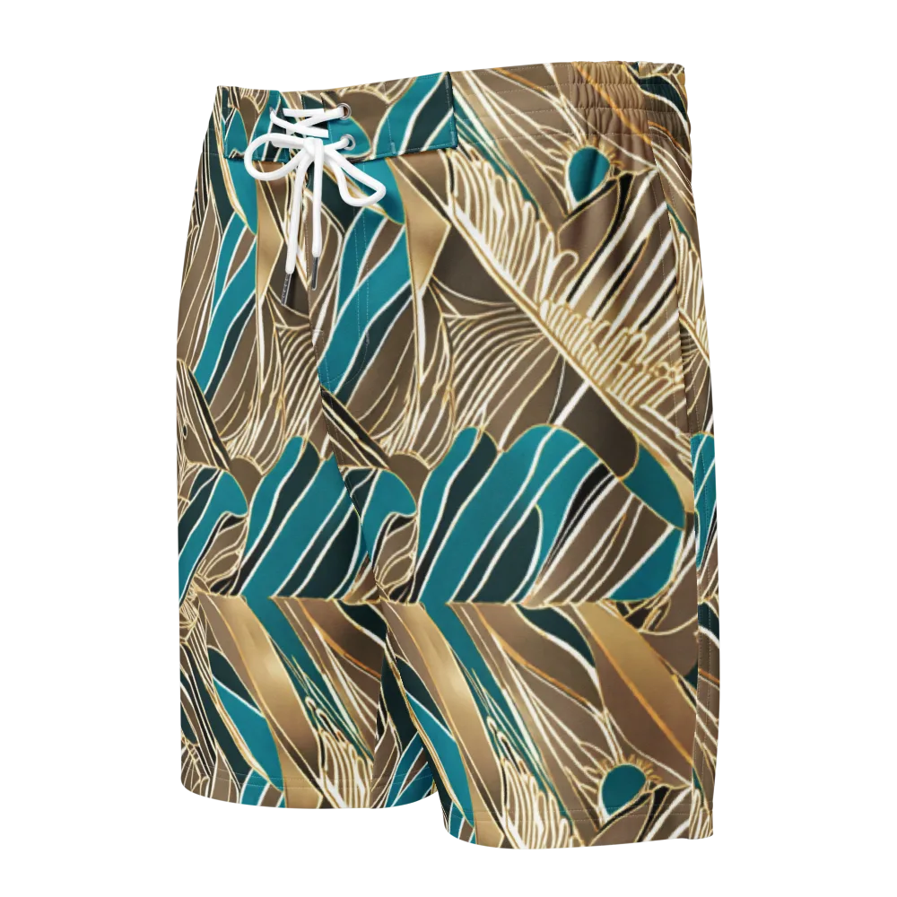 Gilded Frond on Men's Board Shorts — Front