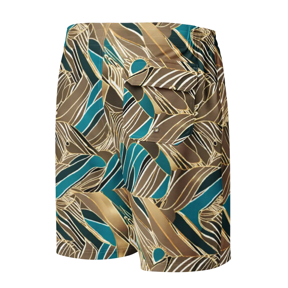 Gilded Frond on Men's Board Shorts — Back