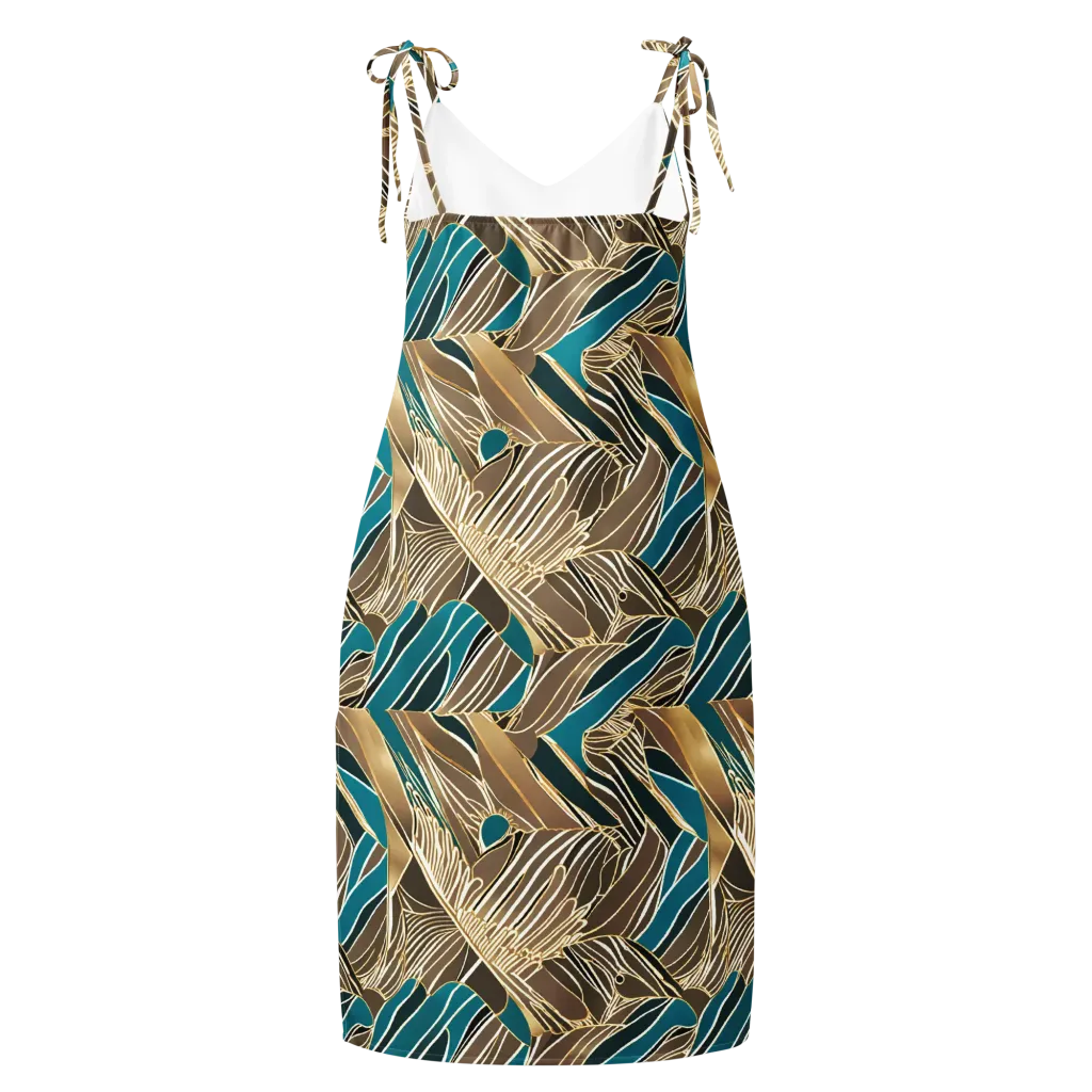 Gilded Frond on Slip Dress — Back