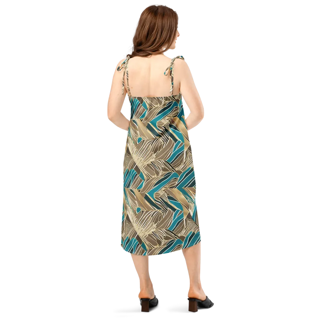 Gilded Frond on Slip Dress — Back